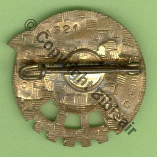 A0521 BAR.721 ROCHEFORT BAR BLEU  DrP+Past lisse Guilloche Embouti A521 en haut Src.Y.GENTY 